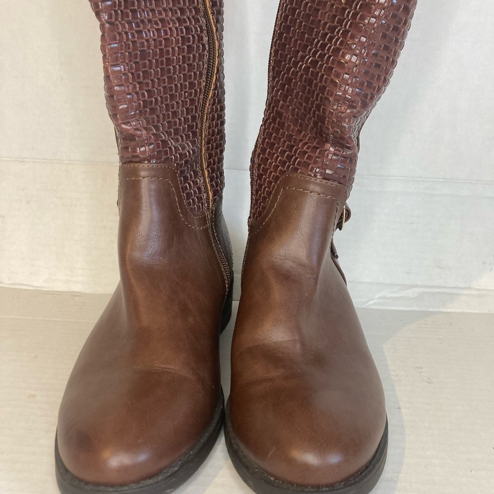 Cest Brown Leather Formal Women's Boots Size 8